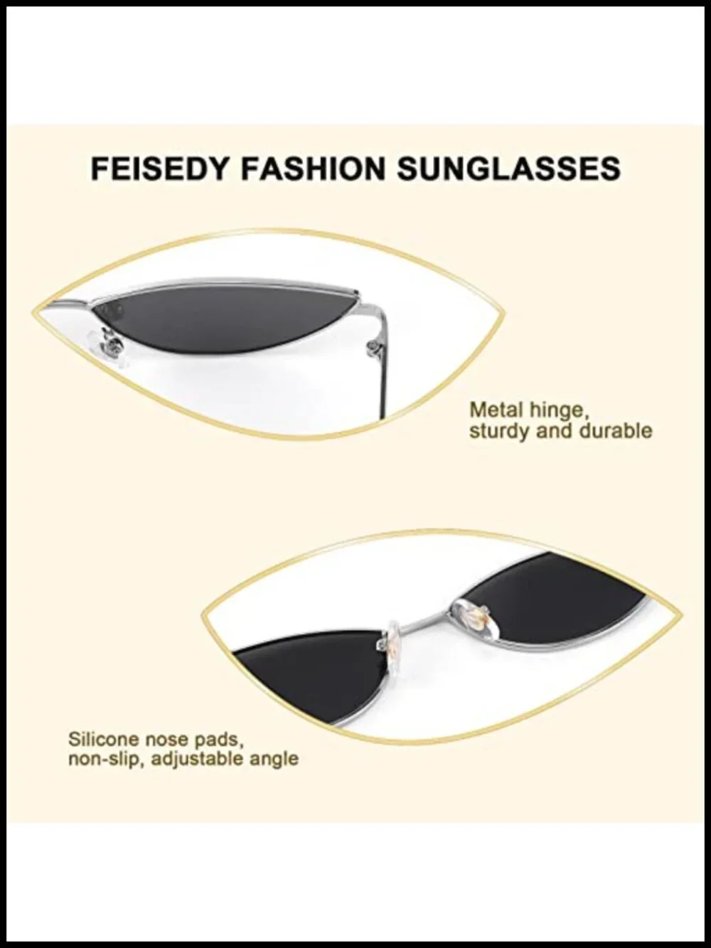 Retro Small Petals Arc Temple Sunglasses UV400 Protection Lightweight Metal